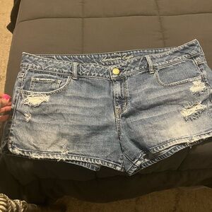 American Eagle Outfitters Distressed Blue Jean Shorts